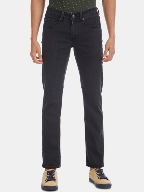 Colt Men Black Regular Fit Mid-Rise Clean Look Stretchable Jeans