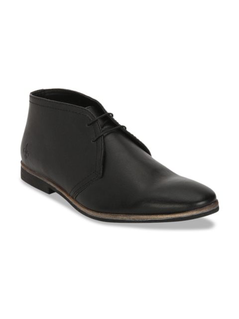 Bond Street By Red Tape Men Black Solid Mid-Top Derbys