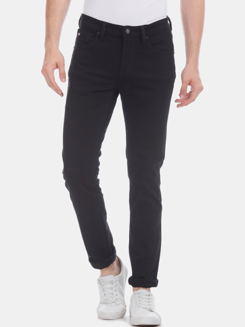 Arrow Sport Men Black Skinny Fit Low-Rise Clean Look Stretchable Jeans