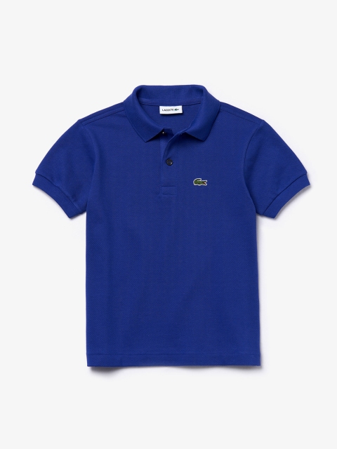 Lacoste Boys Navy Blue Solid Polo
