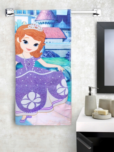 SPACES Kids Disney Sofia Printed 380GSM Bath Towel, Blue
