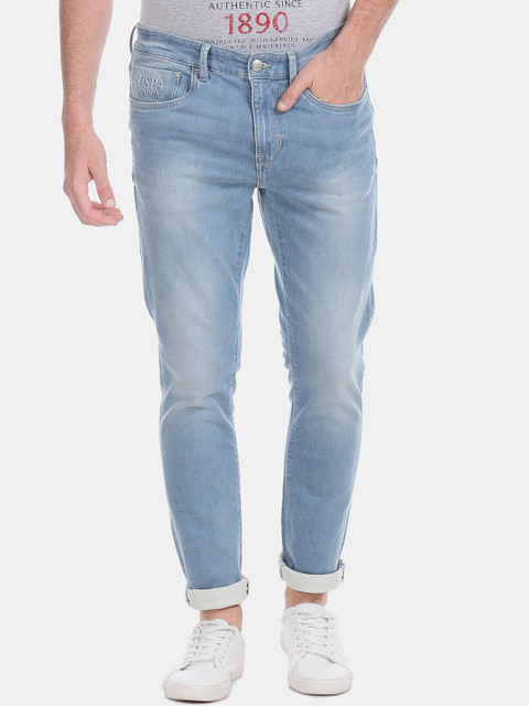 U.S. Polo Assn. Denim Co. Men Blue Slim Fit Mid-Rise Clean Look Stretchable Jeans 
U.S. Polo Assn. Denim Co. Men Blue Slim Fit Mid-Rise Clean Look Stretchable Jeans