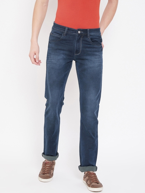 Octave Men Blue Regular Fit Mid-Rise Clean Look Jeans