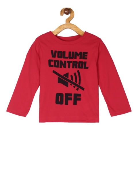 The Childrens Place Boys Red Printed Round Neck T-shirt