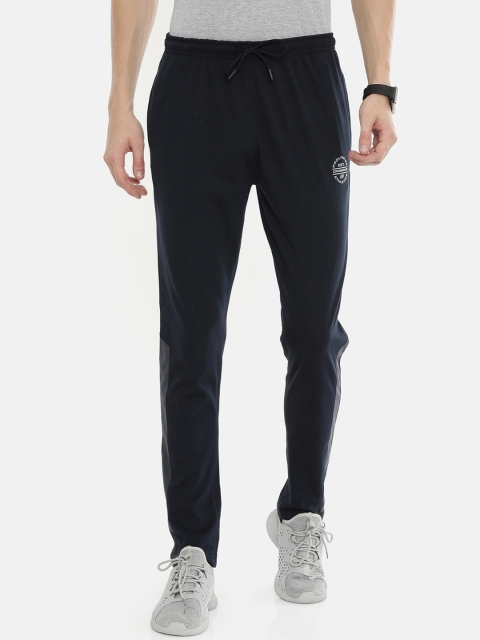 Proline Active Men Navy Blue Solid Slim-Fit Track Pants