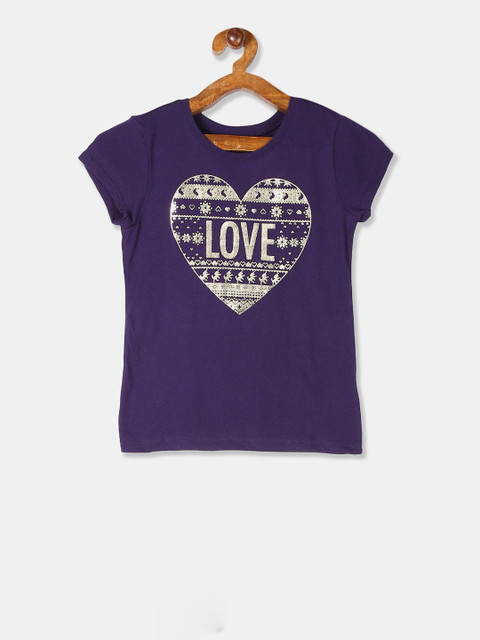 The Childrens Place Girls Purple & Silver-Coloured Foil Printed Round Neck T-shirt
The Childrens Place Girls Purple & Silver-Coloured Foil Printed Round Neck T-shirt