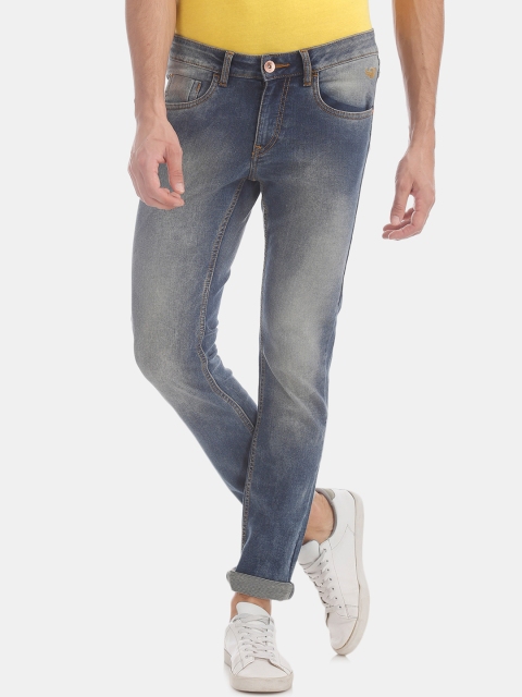 Flying Machine Men Blue Skinny Fit Low-Rise Clean Look Jeans