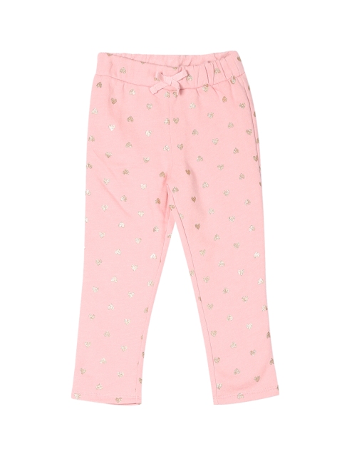 The Childrens Place Infant Girls Pink & Gold-Coloured Glitter Printed Knitted Active Slim-Fit Track Pants
The Childrens Place Infant Girls Pink & Gold-Coloured Glitter Printed Knitted Active Slim-Fit Track Pants