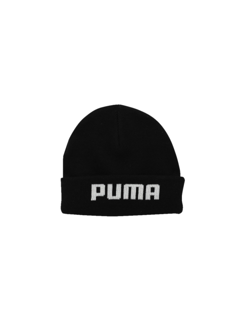Puma Kids Black Printed Mid Fit Beanie