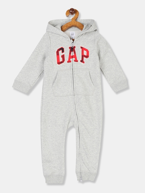 GAP Boys Grey & Red Printed Basic Jumpsuit