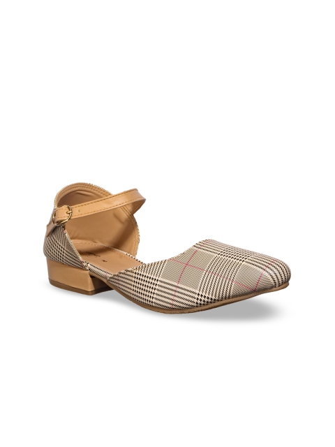 Khadims Women Beige Printed Heels
