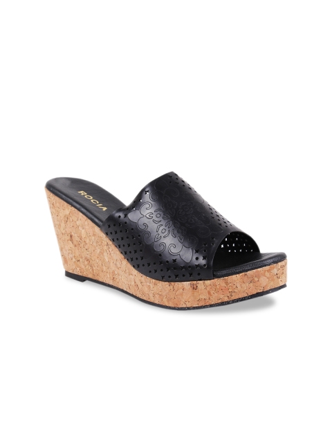 Rocia Women Black Solid Mules