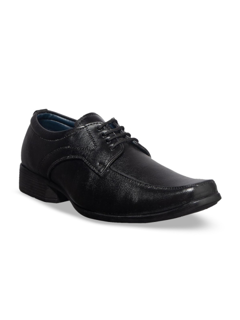 Khadims Men Black Solid Formal Derbys