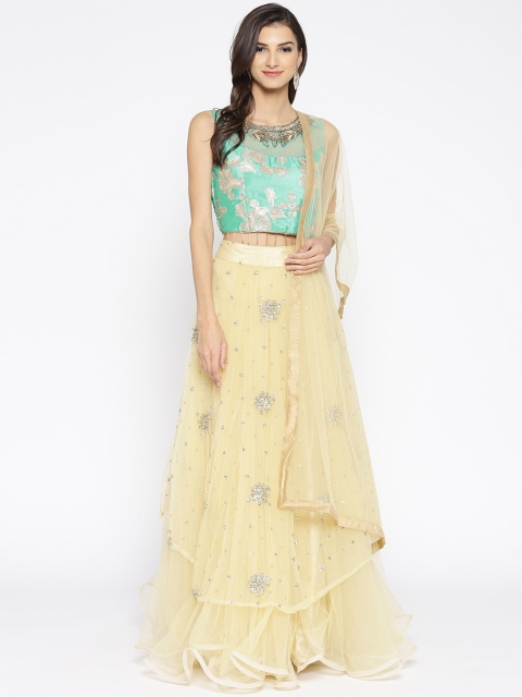 Chhabra 555 Green & Yellow Embroidered Made to Measure Lehenga & Blouse with Dupatta
Chhabra 555 Green & Yellow Embroidered Made to Measure Lehenga & Blouse with Dupatta