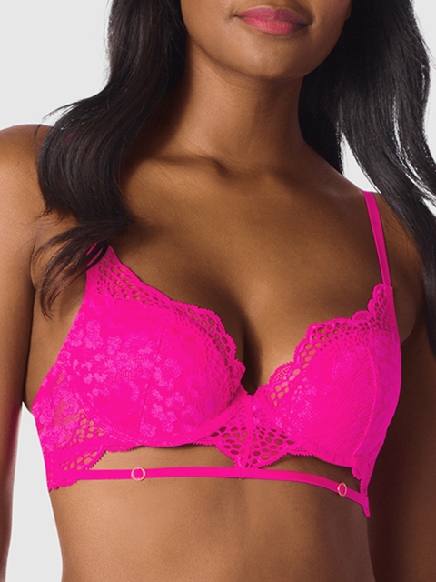 La Senza Pink Lace Underwired Lightly Padded Everyday Bra 11156851-38SK