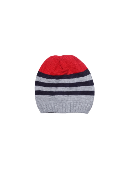 Chicco Boys Grey & Red Colourblocked Beanie