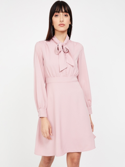 CODE by Lifestyle Women Pink Solid A-Line Dress