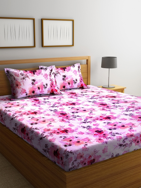 Home Sizzler Pink & Purple Floral 144 TC Cotton 1 Extra Large Bedsheet with 2 Pillow Covers
Home Sizzler Pink & Purple Floral 144 TC Cotton 1 Extra Large Bedsheet with 2 Pillow Covers