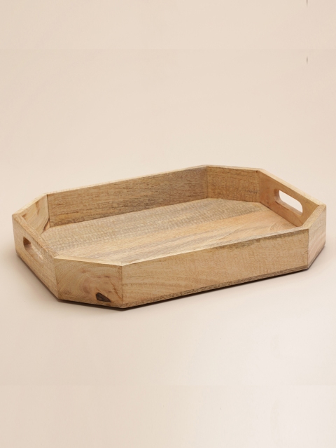 nestroots Beige Mango Wood Serving Tray
