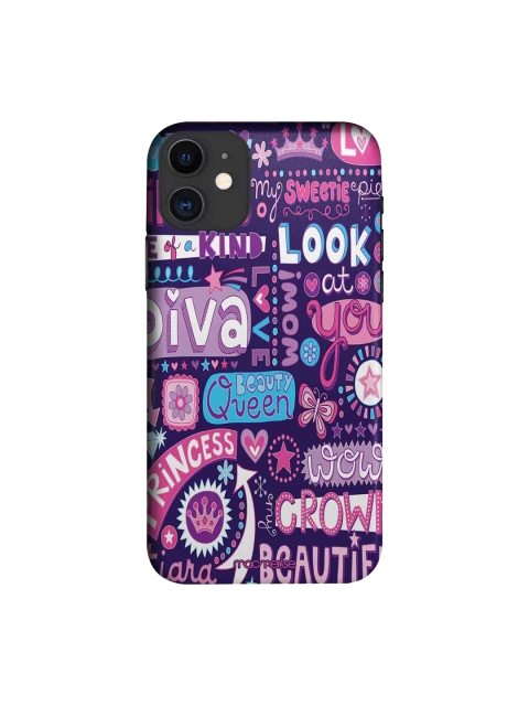 macmerise Purple & Pink Diva Diaries Printed iPhone 11 Case