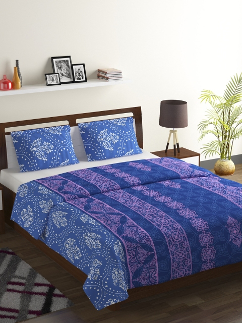 BOMBAY DYEING Blue Ethnic Motifs 104 TC Cotton 1 Queen Bedsheet with 2 Pillow Covers
BOMBAY DYEING Blue Ethnic Motifs 104 TC Cotton 1 Queen Bedsheet with 2 Pillow Covers