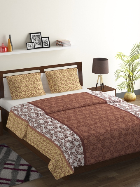 BOMBAY DYEING Brown & Yellow Ethnic Motifs 104 TC Cotton 1 Queen Bedsheet with 2 Pillow Covers
BOMBAY DYEING Brown & Yellow Ethnic Motifs 104 TC Cotton 1 Queen Bedsheet with 2 Pillow Covers