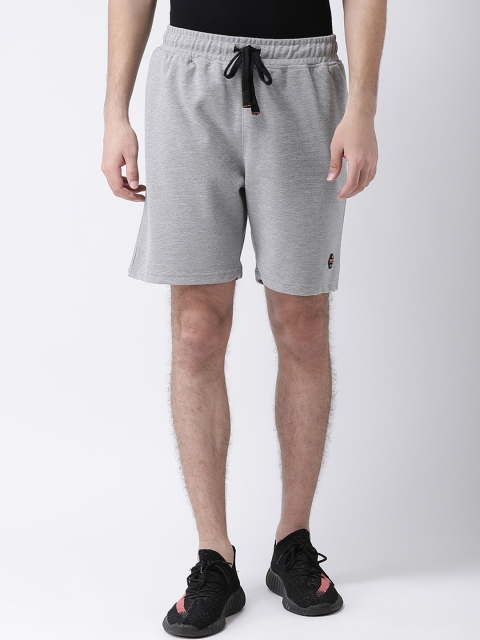 Club York Men Grey Solid Regular Fit Regular Shorts