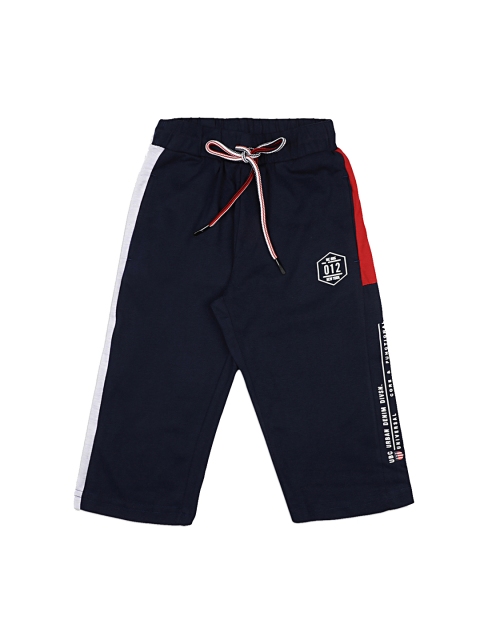 Monte Carlo Boys Navy Blue Solid Regular Fit Regular Shorts