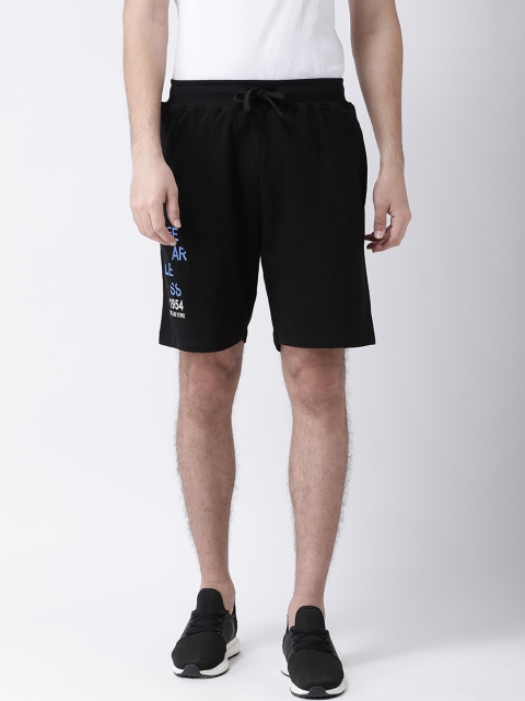 Club York Men Black Solid Regular Fit Regular Shorts