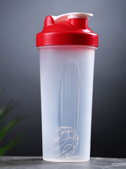 Dennmarks Red & White Solid Plastic Sipper Bottle