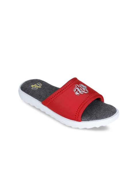 Liberty Men Red Solid Sliders