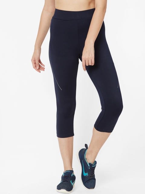 Sweet Dreams Women Navy Blue & White Solid Tights