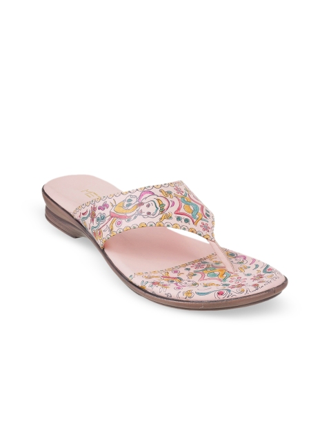 Metro Women Nude Printed Comfort Heels