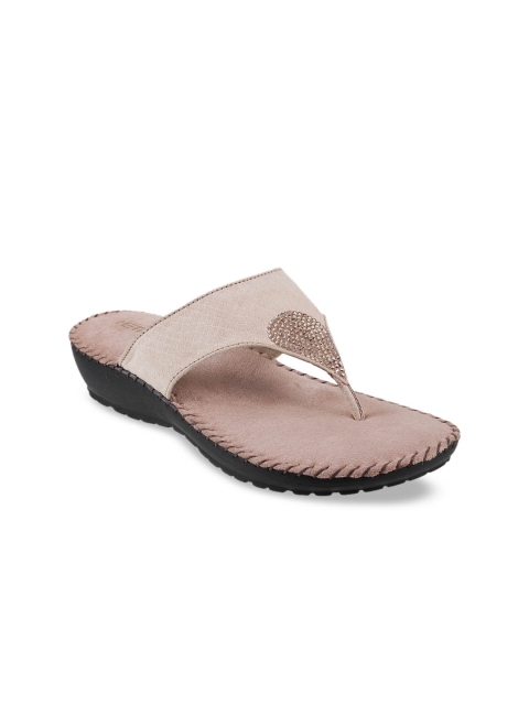 Metro Women Pink Solid Sandals
