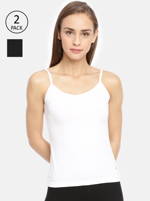 Macrowoman W-Series Women Pack Of 2 Solid Camisoles, White