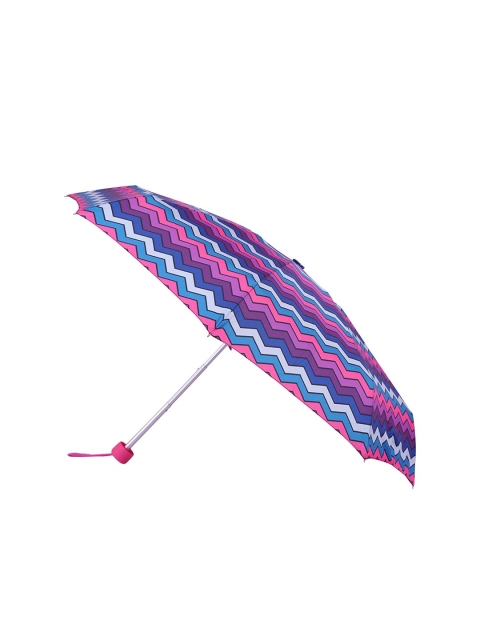 FabSeasons Unisex Pink & Blue 5 Fold Digital Printed Small Compact Manual Umbrella