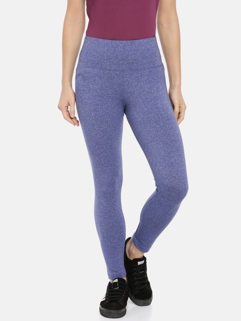 Macrowoman W-Series Women Purple Solid Active Yoga Tights