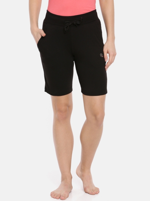 Macrowoman W-Series Women Black Solid Lounge Shorts