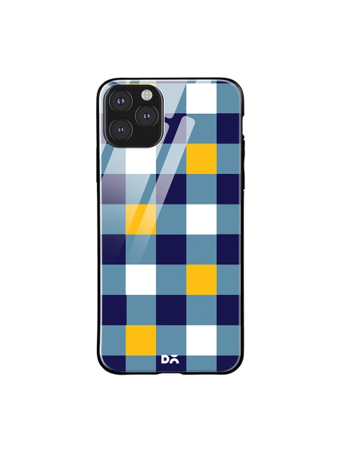 DailyObjects Blue & White Quartet Checks 1 iPhone 11 Pro Max Glass Case Cover
