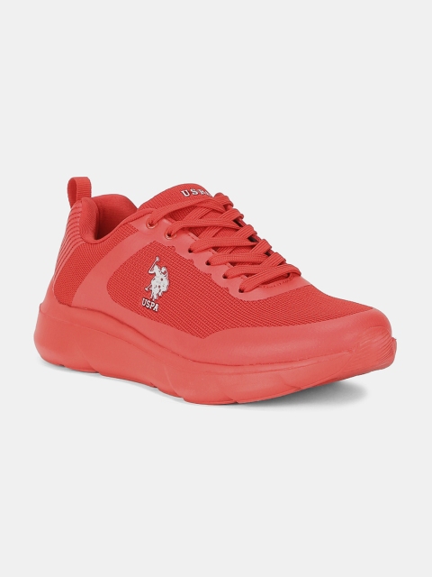 U.S. Polo Assn. Men Red Textile Walking Shoes