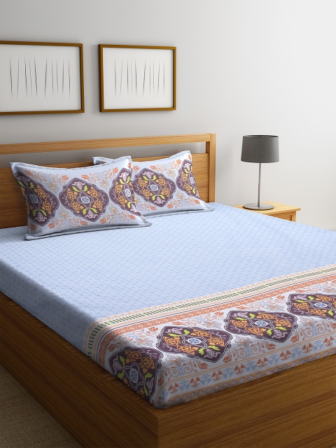 BOMBAY DYEING Blue & White Abstract 180 TC Cotton 1 Queen Bedsheet with 2 Pillow Covers
BOMBAY DYEING Blue & White Abstract 180 TC Cotton 1 Queen Bedsheet with 2 Pillow Covers