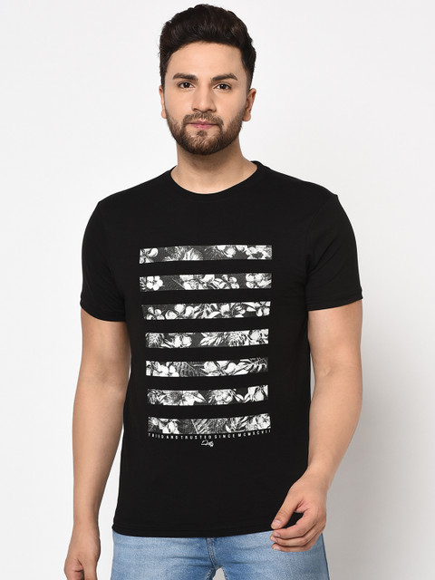 98 Degree North Men Black & White Printed Round Neck T-shirt
98 Degree North Men Black & White Printed Round Neck T-shirt