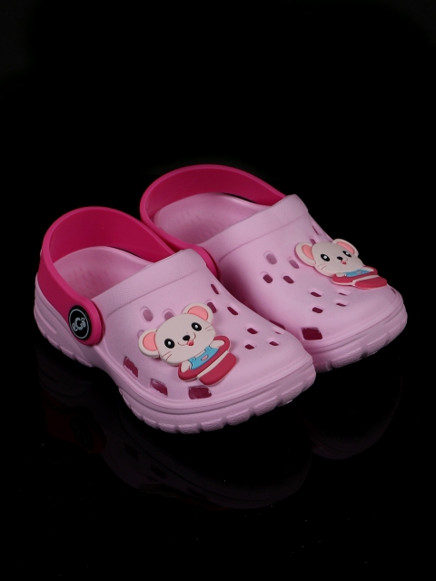 PASSION PETALS Girls Pink Solid Clogs