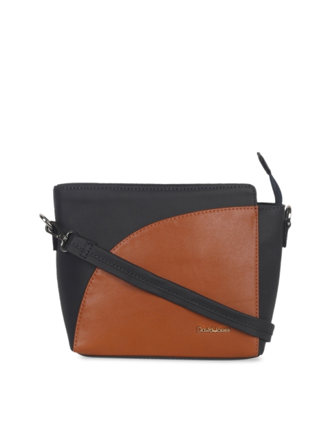 David Jones Black & Brown Colourblocked Sling Bag