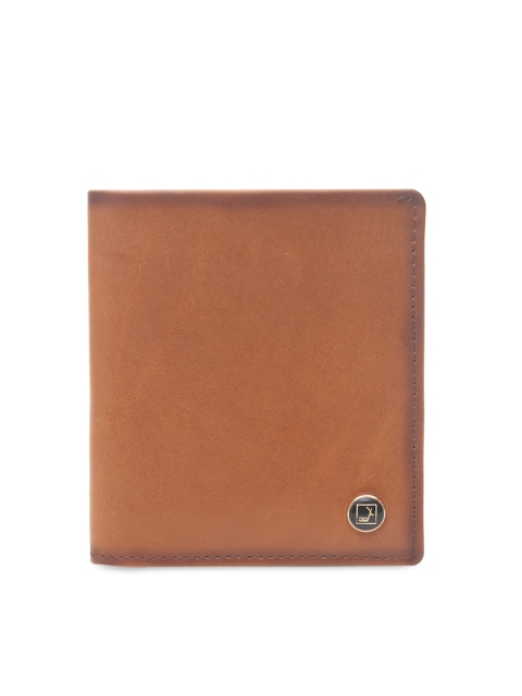 Da Milano Men Camel Brown Solid Passport Holder
