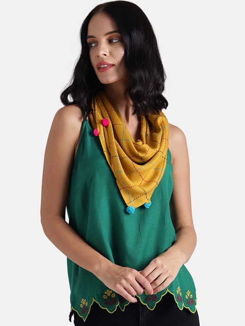 Chumbak Women Mustard Solid Scarf