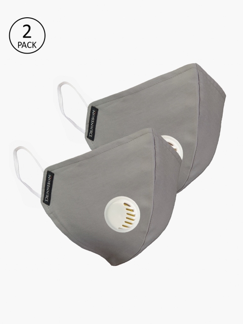 Dennison Unisex Pack of 2 Pcs Grey Reusable 2-Ply Protective Outdoor Masks With Valve
Dennison Unisex Pack of 2 Pcs Grey Reusable 2-Ply Protective Outdoor Masks With Valve
