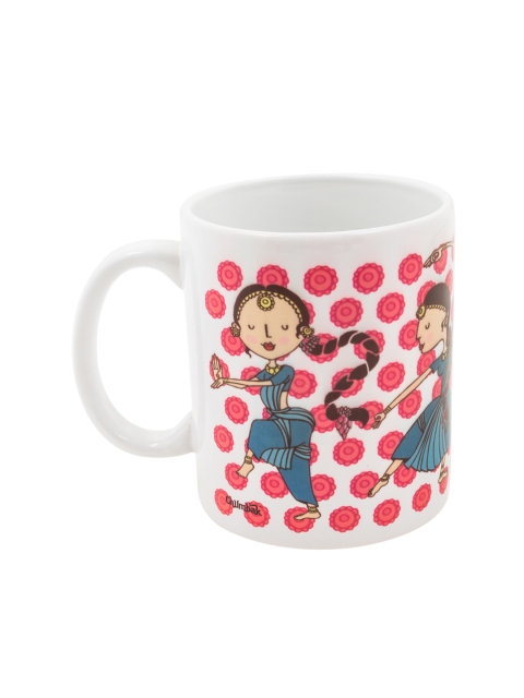 Chumbak Pink & Blue Printed Dancers Of India Coffee Mug