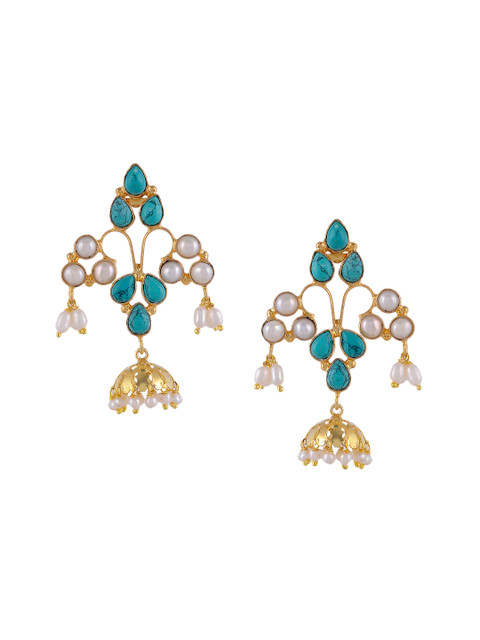 Silvermerc Designs Gold-Plated & White Quirky Drop Earrings 
Silvermerc Designs Gold-Plated & White Quirky Drop Earrings