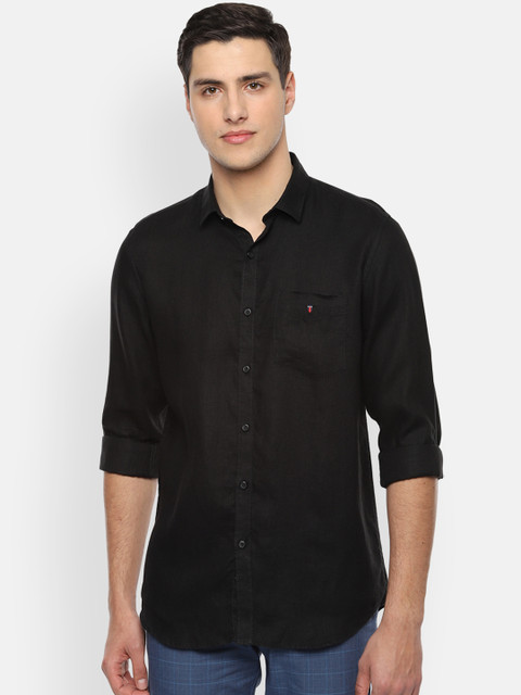 Louis Philippe Sport Men Black Slim Fit Solid Casual Linen Shirt 
Louis Philippe Sport Men Black Slim Fit Solid Casual Linen Shirt